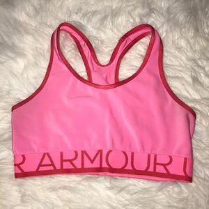 Pink Under Armour sports bra